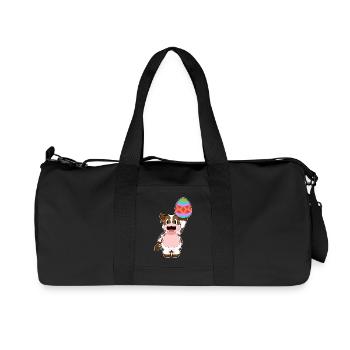 Kuh Ostern Osterei - Recycelte Canvas-Sporttasche von Stanley/Stella - Schwarz - Vorne