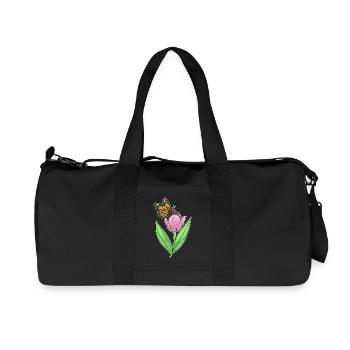 Schmetterling Tulpe - Recycelte Canvas-Sporttasche von Stanley/Stella - Schwarz - Vorne