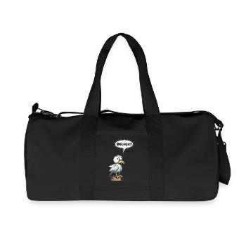 Seagull speech bubble Delulu - Recycled Canvas Sports Bag by Stanley/Stella - black - Front