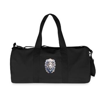 Signe du zodiaque Lion - Sac de sport en toile recyclée Stanley/Stella - noir - Devant