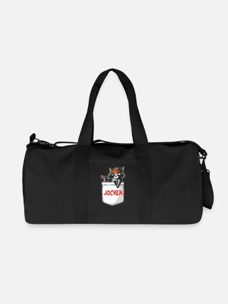 Waschbär Jochen - Recycelte Canvas-Sporttasche von Stanley/Stella - Schwarz