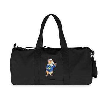 Hamster Marin de Pâques - Sac de sport en toile recyclée Stanley/Stella - noir - Devant