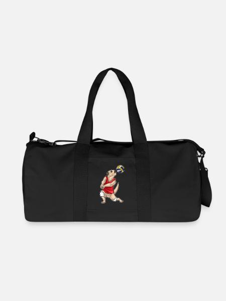 Erdmännchen Volleyballspieler Volleyball - Recycelte Canvas-Sporttasche von Stanley/Stella - Schwarz