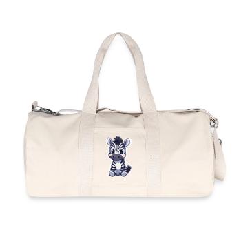 Zebra - Recycled Canvas Sports Bag by Stanley/Stella - natural - Front