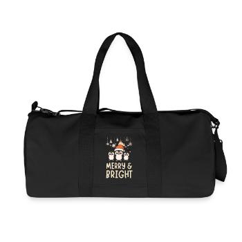 Niedliches und helles Pinguinmuster - Recycelte Canvas-Sporttasche von Stanley/Stella - Schwarz - Vorne