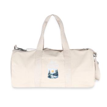 Merry Christmas Forest Landscape - Recycled Canvas Sports Bag by Stanley/Stella - natural - Front