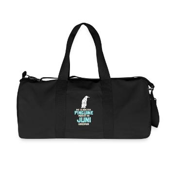 June Birthday Penguin Saying Funny - Recycled Canvas Sports Bag by Stanley/Stella - black - Front