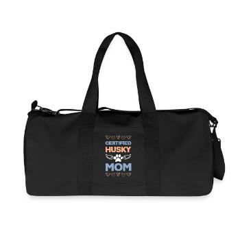 Certified Husky Mom - Recycled Canvas Sports Bag by Stanley/Stella - black - Front