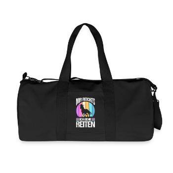 Reiten Pferdeliebhaber Reiterhof Pferde - Recycelte Canvas-Sporttasche von Stanley/Stella - Schwarz - Vorne