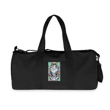 cat - Recycled Canvas Sports Bag by Stanley/Stella - black - Front
