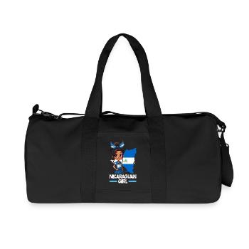 Nicaragua Flag Pride & Home - Recycled Canvas Sports Bag by Stanley/Stella - black - Front