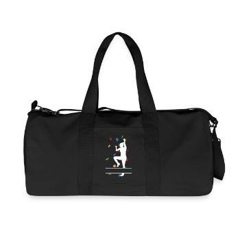 Climbing Wall Woman White – Custom Boulder - Recycled Canvas Sports Bag by Stanley/Stella - black - Front