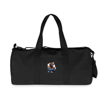 Bison Muskeln Fighter Beast - Recycelte Canvas-Sporttasche von Stanley/Stella - Schwarz - Vorne