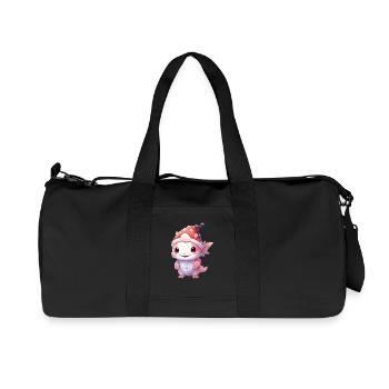 Christmas Miracle Axolotl: Laughter Under the Cap - Recycled Canvas Sports Bag by Stanley/Stella - black - Front