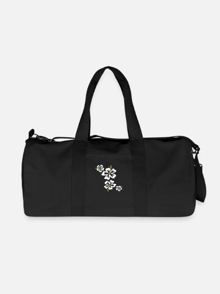 Hawaii Flower - Recycelte Canvas-Sporttasche von Stanley/Stella - Schwarz