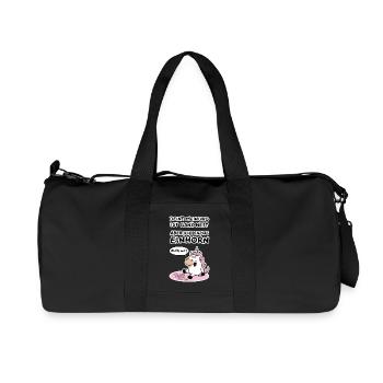 Ganz nett Einhorn - Recycelte Canvas-Sporttasche von Stanley/Stella - Schwarz - Vorne