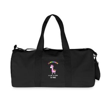 Magic Llamacorn Lama Einhorn Comic - Recycelte Canvas-Sporttasche von Stanley/Stella - Schwarz - Vorne