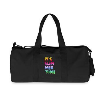 It's Summer Time - Recycelte Canvas-Sporttasche von Stanley/Stella - Schwarz - Vorne