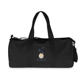 The constellation Aquarius - Recycled Canvas Sports Bag by Stanley/Stella - black - Front