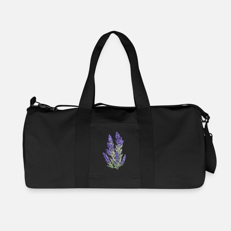 Lavendel - Recycelte Canvas-Sporttasche von Stanley/Stella - Schwarz