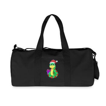 Serpent Noël Noël chapeau - Sac de sport en toile recyclée Stanley/Stella - noir - Devant