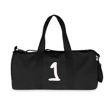 1. 1 AN. 1er ANNIVERSAIRE. ANNIVERSAIRE 1 AN - Sac de sport en toile recyclée Stanley/Stella - noir - Devant