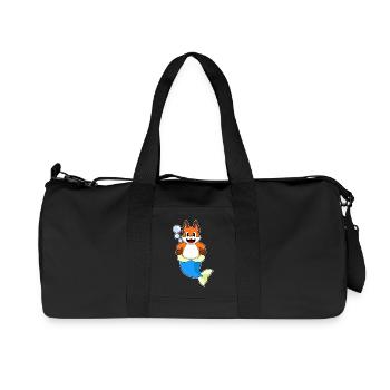 Fox Mermaid - Recycled Canvas Sports Bag by Stanley/Stella - black - Front