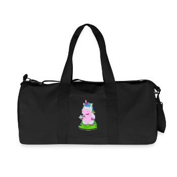 Einhorn Kuchen - Recycelte Canvas-Sporttasche von Stanley/Stella - Schwarz - Vorne