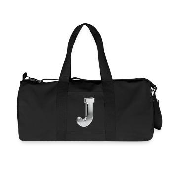 Chrome ,, J " Metallic - Recycelte Canvas-Sporttasche von Stanley/Stella - Schwarz - Vorne