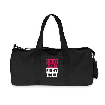RIGHT HERE RIGHT NOW - Recycled Canvas Sports Bag by Stanley/Stella - black - Front