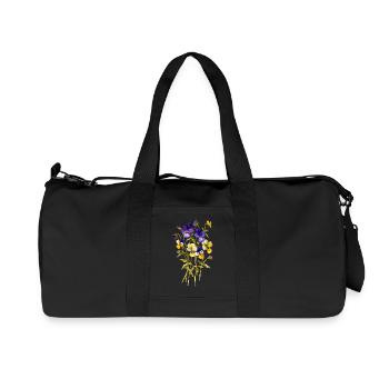 Flowers - Recycled Canvas Sports Bag by Stanley/Stella - black - Front