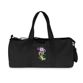 A girl with flowers Floating girl - Recycled Canvas Sports Bag by Stanley/Stella - black - Front