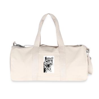 Snow Leopard | Leopard | Predator - Recycled Canvas Sports Bag by Stanley/Stella - natural - Front