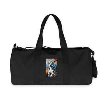Snow Leopard | Leopard | Predator - Recycled Canvas Sports Bag by Stanley/Stella - black - Front