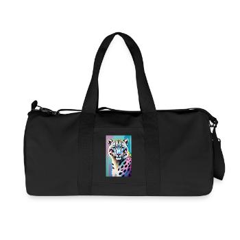 Snow Leopard | Leopard | Predator - Recycled Canvas Sports Bag by Stanley/Stella - black - Front