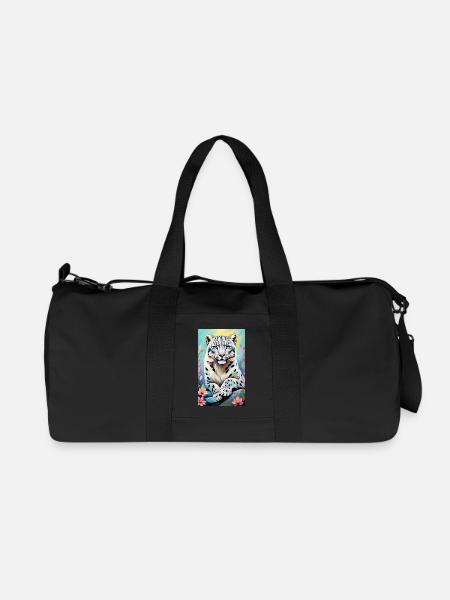 Léopard des neiges | Léopard | Prédateur - Sac de sport en toile recyclée Stanley/Stella - noir