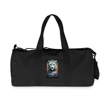 Snow Leopard | Leopard | Predator - Recycled Canvas Sports Bag by Stanley/Stella - black - Front