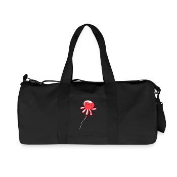 Pieuvre Ballon Volant Mignon Enfant Heureux Bande Dessinée - Sac de sport en toile recyclée Stanley/Stella - noir - Devant