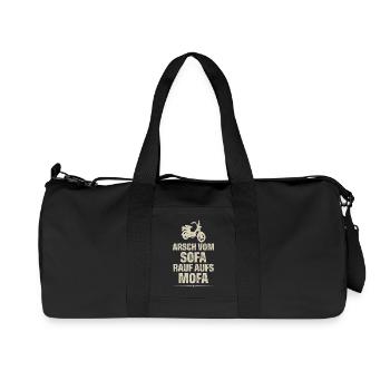 Mofa Mofafahrer - Recycelte Canvas-Sporttasche von Stanley/Stella - Schwarz - Vorne