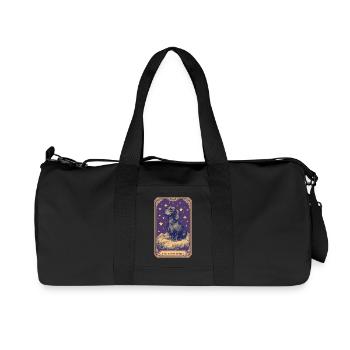 Tarot Card Purple – Dachshund “The Loyal Spirit” - Recycled Canvas Sports Bag by Stanley/Stella - black - Front