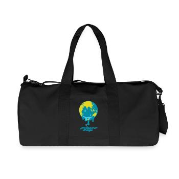 Global Warming Globe - Recycled Canvas Sports Bag by Stanley/Stella - black - Front