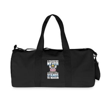 A Philosopher Never Sits Down At Work Stands To - Recycled Canvas Sports Bag by Stanley/Stella - black - Front
