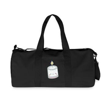 Kawaii Luminous Candle - Recycled Canvas Sports Bag by Stanley/Stella - black - Front