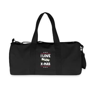I love Xmas Christmas - Recycled Canvas Sports Bag by Stanley/Stella - black - Front