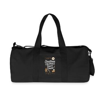Les calories de Noël ne comptent pas l’humour des fêtes - Sac de sport en toile recyclée Stanley/Stella - noir - Devant