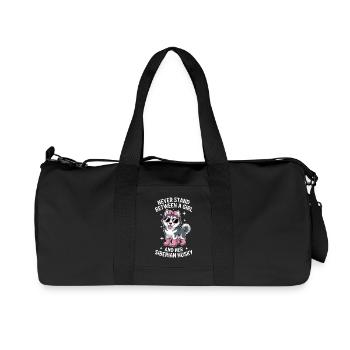 Siberian Husky Sprüche Lustiges Husky Geschenk - Recycelte Canvas-Sporttasche von Stanley/Stella - Schwarz - Vorne