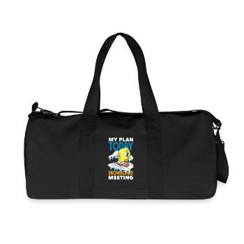 Télésiège de réunion de snowboard snowboard - Sac de sport en toile recyclée Stanley/Stella - noir - Devant