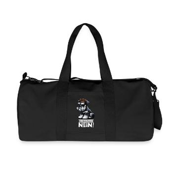 Before you ask No Schnauzer Giant Schnauzer - Recycled Canvas Sports Bag by Stanley/Stella - black - Front