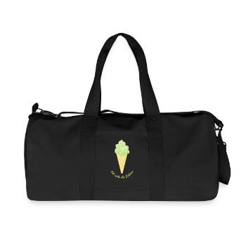 Eis grün Pistazie Pause Sommer coole Quotes Waffel - Recycelte Canvas-Sporttasche von Stanley/Stella - Schwarz - Vorne