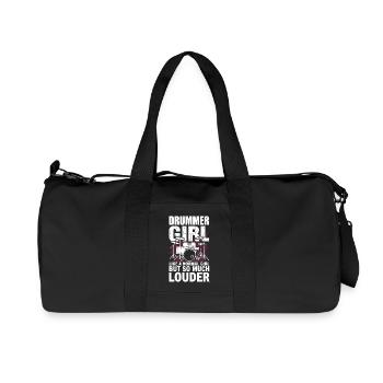 Batteur Fille Batteur Drum Rock Groupe - Sac de sport en toile recyclée Stanley/Stella - noir - Devant